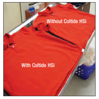 Wrinkle reduction by Coltide HSi through the conditioning cycle