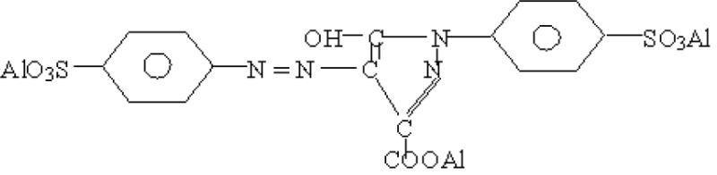Neelicert FD & C Yellow 5 Al Lake - Chemical Structure
