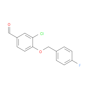 AOBChem 3-Chloro-4-((4-fluorobenzyl)oxy)benzaldehyde - Chemical Structure