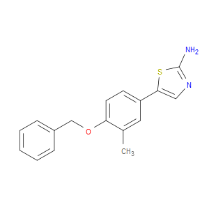 AOBChem 5-(4-(Benzyloxy)-3-methylphenyl)thiazol-2-amine - Chemical Structure