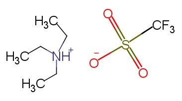 IoLiTec Triethylammonium trifluoromethanesulfonate, 99% (IOLILYTE FCE 6000) - Structural Formula