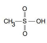 DSL Chemicals Methanesulfonic Acid - Structural Formula