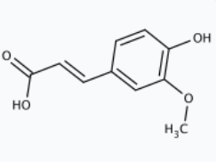Molekula 4-Hydroxy-3-methoxycinnamic acid (Ferulic acid) (34070271) - Molecular Structure