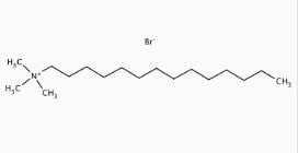 Molekula Cetrimide, Mytab (Tetradecyltrimethylammonium bromide) (14921960) - Molecular Structure