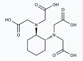 Molekula trans-1,2-Diaminocyclohexane-N,N,N',N'-tetraacetic acid hydrate (CDTA) (11274999) - Molecular Structure