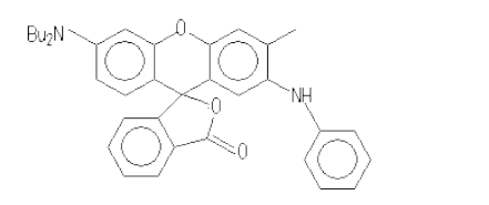 Flyadd® 2-phenylamino-3-methyl-6-dibutylaminofluorane - Structural Formula