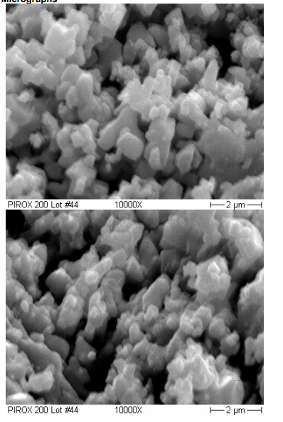 Pittsburgh Iron Oxides Pirox 200 - Sem Micrographs