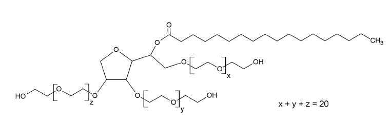 Mosselman Sorbitan Monostearate 20 EO (9005-67-8) - Chemical Structure