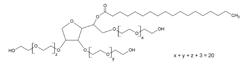 Mosselman Sorbitan Monostearate 20 EO - EP 10 (9005-67-8) - Chemical Structure