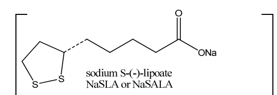 GeroNova Research Sodium S-Lipoate (Na SALA) - Chemical Structure