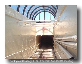 Ecological Coatings Clear Anti-Graffiti Coating 1800 Series - Walkway Underpass Project - 1