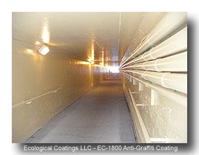 Ecological Coatings Clear Anti-Graffiti Coating 1800 Series - Walkway Underpass Project - 2