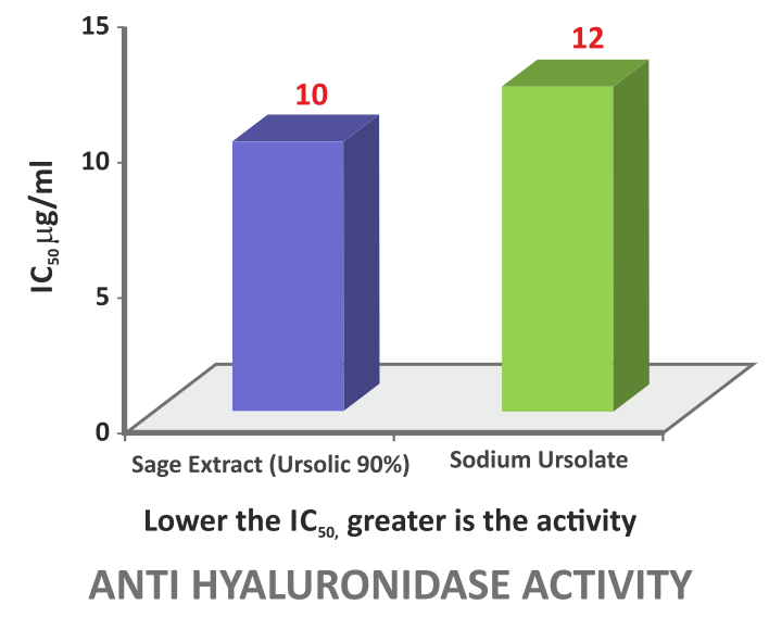 Sabinsa Cosmetics Sage Extract (Ursolic Acid 90%) - In Vitro Studies - 2
