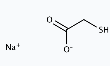Molekula Thioglycolic acid sodium salt 45-50% solution in water (90023910) - Molecular Structure